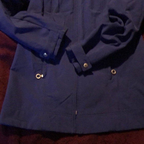 Violet Calvin Klein weather resistant ,  soft shell 3/4 length fitted jacket - Picture 4 of 9